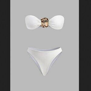 Commense White and Gold Bikini